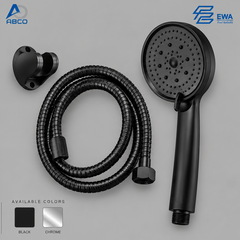 Hand Shower With Hose Black Caro 103 EWA - سماع دش مع لي اسود كارو 103 ايوا