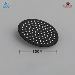 Shower Head Round Black Veneice BS-102 Italy Bathroy  طاسة دش اسود دائري وينس BS-102 ايطالي باثروئي (Copy)