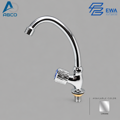 Basin Tap Movable Chrome OM Handle EWA بزبوز واقف مغسلة كروم موديل OM ايوا