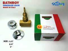 Concealed valve Brass BATHROY  محبس دفن نحاس ايطالي باثروئي
