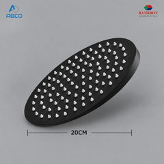 Shower Head Round Black Veneice BS-102 Italy Bathroy  طاسة دش اسود دائري وينس BS-102 ايطالي باثروئي (Copy)