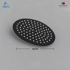 Shower Head Round Black Veneice BS-102 Italy Bathroy  طاسة دش اسود دائري وينس BS-102 ايطالي باثروئي (Copy)