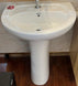 Pedestal Basin White Small 42*55cm مغسلة افرنجي ابيض صغير 42*55 سم