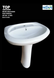 Pedestal Basin White Large 46*65cm مغسلة افرنجي ابيض كبير 46*65 سم