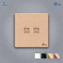 Telephone Socket 2 Gang T1-TEL2 EWA  فيش تلفون مجوز T1-TEL2 ايوا