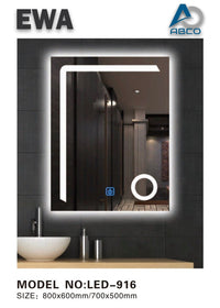 LED Mirror 3 Color Led Light 60*80 EWA  مراية ليد 3 الوان 60*80 ايوا