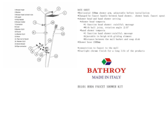 Shower Set With Mixer Roda 101 Italy Bathroy خلاط دش طقم كامل رودا 101 ايطالي باثروئي