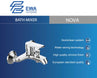 Bath Mixer Automatic Chrome Nova EWA خلاط دش اتوماتيك كروم نوفا ايوا