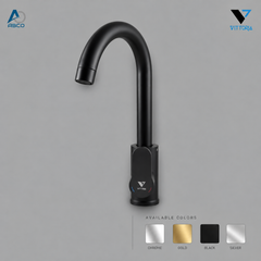 Piller Sink Mixer Automatic Black Zita Italy Vittoria  خلاط مجلى واقف اتوماتيك اسود زيتا ايطالي وتورية