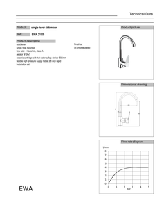 Piller Sink Mixer Automatic Chrome Nova EWA خلاط مجلى واقف اتوماتيك كروم نوفا ايوا