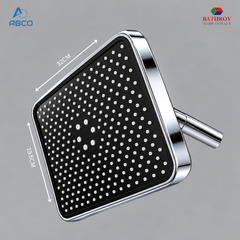 Shower Head & Arm Set Square 19.5cm Roof BS-102 Italy Bathroy دراع و طاسة دش مربع 19.5 سم روف BS-102 ايطالي باثروئي