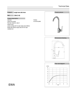 Piller Sink Mixer Automatic Chrome Polo EWA خلاط مجلى واقف اتوماتيك كروم بولو ايوا
