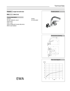 Wall Sink Mixer Automatic Chrome Polo EWA خلاط مجلى جدار اتوماتيك كروم بولو ايوا
