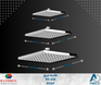 Shower Head Square 30cm Chrome Roof BS-102 Italy Bathroy طاسة دش مربع 30 سم كروم روف BS-102 ايطالي باثروئي