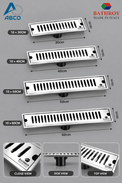 Floor Drain Long Stainer Cover Italy BATHROY صفاية شبك طويل ايطالي