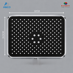 Shower Head & Arm Set Square 19.5cm Roof BS-102 Italy Bathroy دراع و طاسة دش مربع 19.5 سم روف BS-102 ايطالي باثروئي