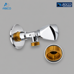 Angle Valve Brass 1/2*3/4 Germany mRocco محبس زاوية نحاس 1/2*3/4 الماني روكو