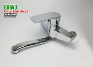 Wall Sink Mixer Automatic Chrome Italy Bravo Bathroy خلاط مجلى جدار اتوماتيك كروم ايطالي براوو باثروئي