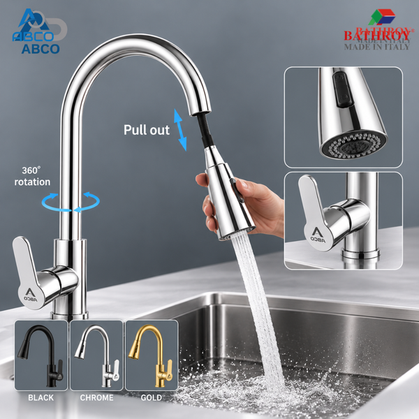 Piller Sink Mixer Pull Out Prime Italy Bathroy  خلاط مجلى واقف سحب برائم ايطالي باثروئي