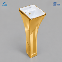 Pedestal Basin One Piece Golden G1033 EWA مغسلة افرنجي قطعة واحد ذهبي G1033 ايوا