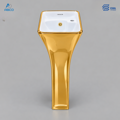Pedestal Basin One Piece Golden G1033 EWA مغسلة افرنجي قطعة واحد ذهبي G1033 ايوا