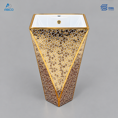 Pedestal Basin One Piece Golden G967 EWA مغسلة افرنجي قطعة واحد ذهبي G967 ايوا