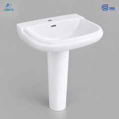 Pedetal Basin White JC-001 EWA مغسلة افرنجي ابيض JC-001 ايوا