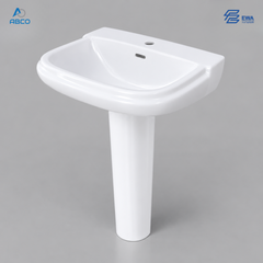 Pedetal Basin White JC-001 EWA مغسلة افرنجي ابيض JC-001 ايوا