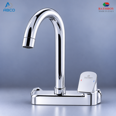 Sink Wall Mixer Automatic Chrome Roda Italy Bathroy خلاط مجلى جدار اتوماتيك كروم رودا ايطالي باثروئي