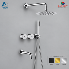 Concealed Shower Mixer Set Chrome Italy Prime Bathroy - خلاط دفن مخفي كروم ايطالي برائم باثروئي