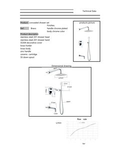 Concealed Shower Mixer Set Bravo Italy Bathroy خلاط دش دفن مخفي ايطالي Bravo
