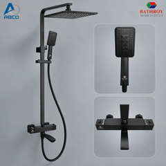 Shower Set With Mixer Black Spark 104 Italy Bathroy خلاط دش طقم كامل اسود سبارك 104 ايطالي باثروئي