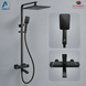 Shower Set With Mixer Black Spark 104 Italy Bathroy خلاط دش طقم كامل اسود سبارك 104 ايطالي باثروئي