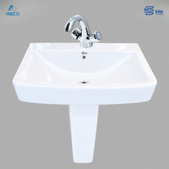 Pedestal Wash Basin White 312 EWA  مغسلة افرنجي ابيض 312 ايوا