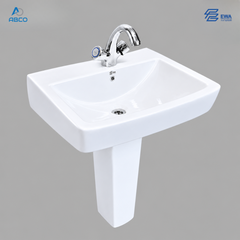 Pedestal Wash Basin White 312 EWA  مغسلة افرنجي ابيض 312 ايوا