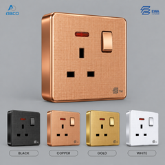 Switch Socket 13A+Neon T1-1-13A EWA فيش ثلاثي بمفتاح مع لمبه T1-1-13A ايوا