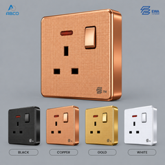 Switch Socket 13A+Neon T1-1-13A EWA فيش ثلاثي بمفتاح مع لمبه T1-1-13A ايوا