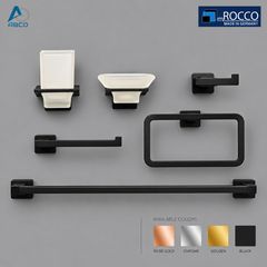 Bathroom Accessories Germany 9700 Black mRocco اكسسوارات حمام الماني 9700 اسود روكو
