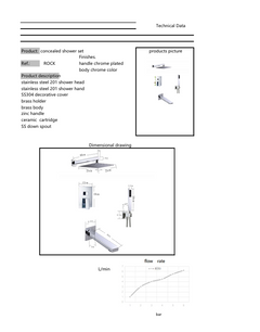 Concealed Shower Mixer Set Rock Italy Bathroy خلاط دش دفن مخفي ايطالي Rock