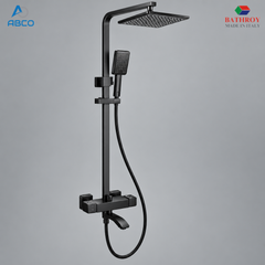 Shower Set With Mixer Black Spark 104 Italy Bathroy خلاط دش طقم كامل اسود سبارك 104 ايطالي باثروئي