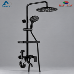 Shower Set With Mixer Black Modica M-101 Italy Bathroy خلاط دش طقم كامل اسود موديكا M-101 ايطالي باثروئي