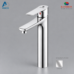 Basin Mixer Long Chrome Italy Bravo Bathroy  خلاط مغسلة طويل كروم ايطالي براوو باثروئي
